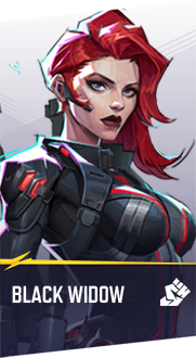 Black Widow Marvel Rivals hero card