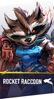 Rocket Raccoon Marvel Rivals hero card